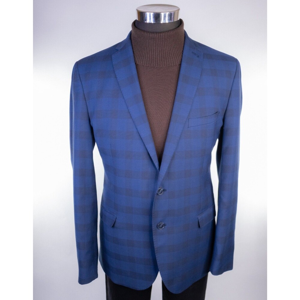 Nick Graham Stretch Modern Cut Blazer Sport Coat Sz 42R Poly Blend Two Button - Picture 2 of 15